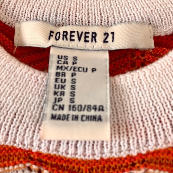 Colourful Retro Zig Zag Chevron Pointelle Sweater - Size S - Picture 7 of 13